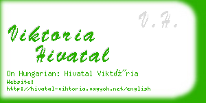 viktoria hivatal business card